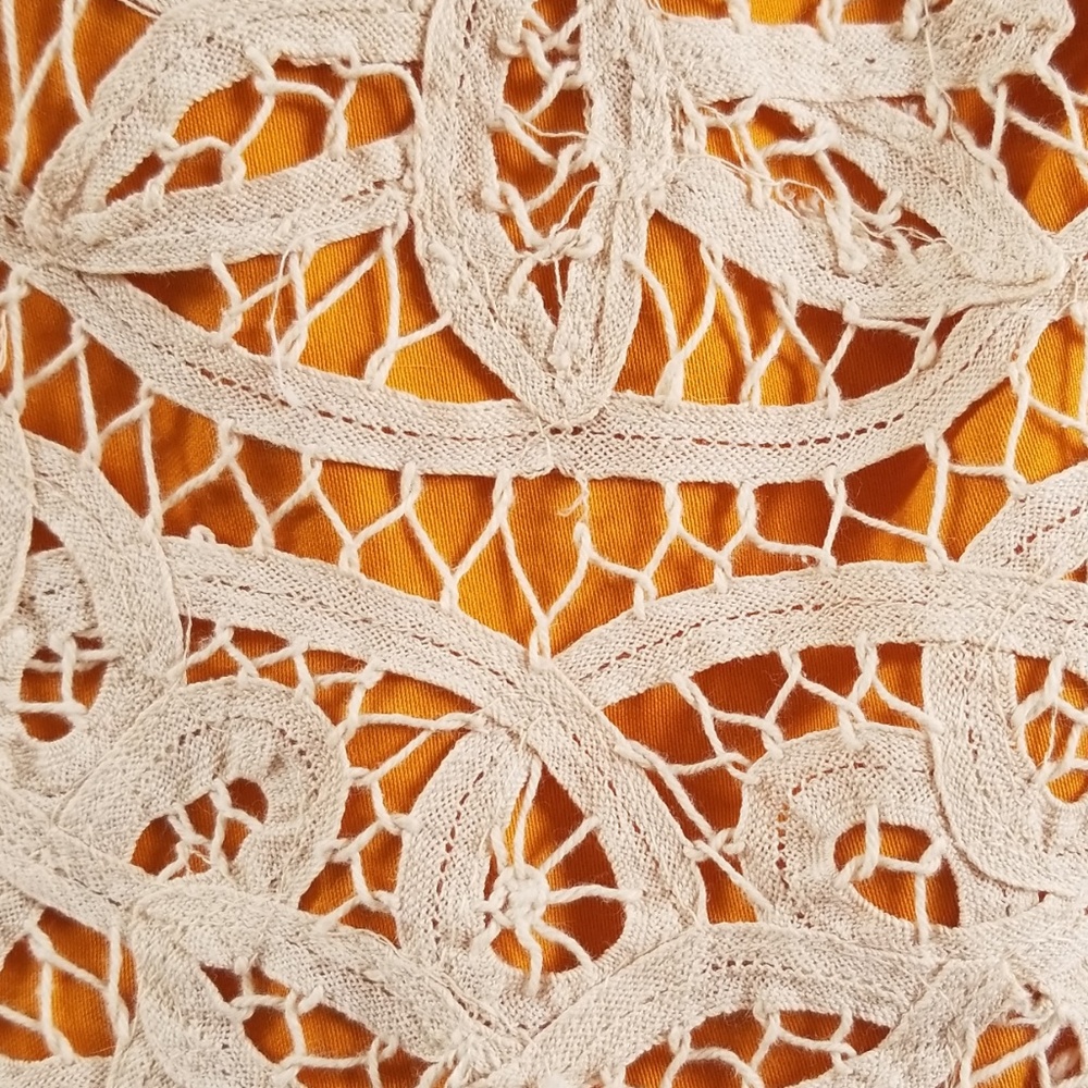 🌟HP🌟Anthropologie Odille Yellow Lace Skirt - Picture 7 of 7